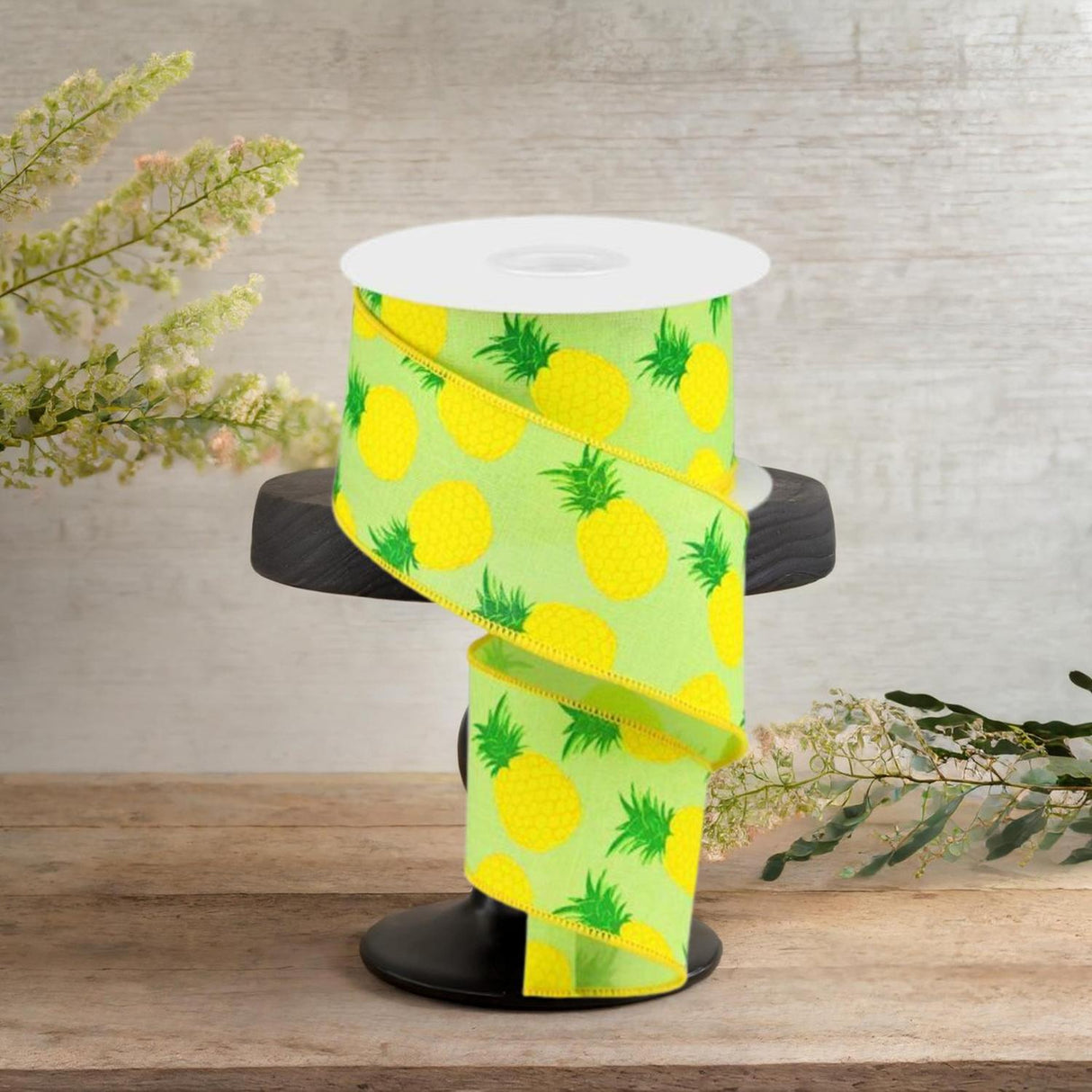 2.5" Pineapple Royal Ribbon: Green (10 Yards)