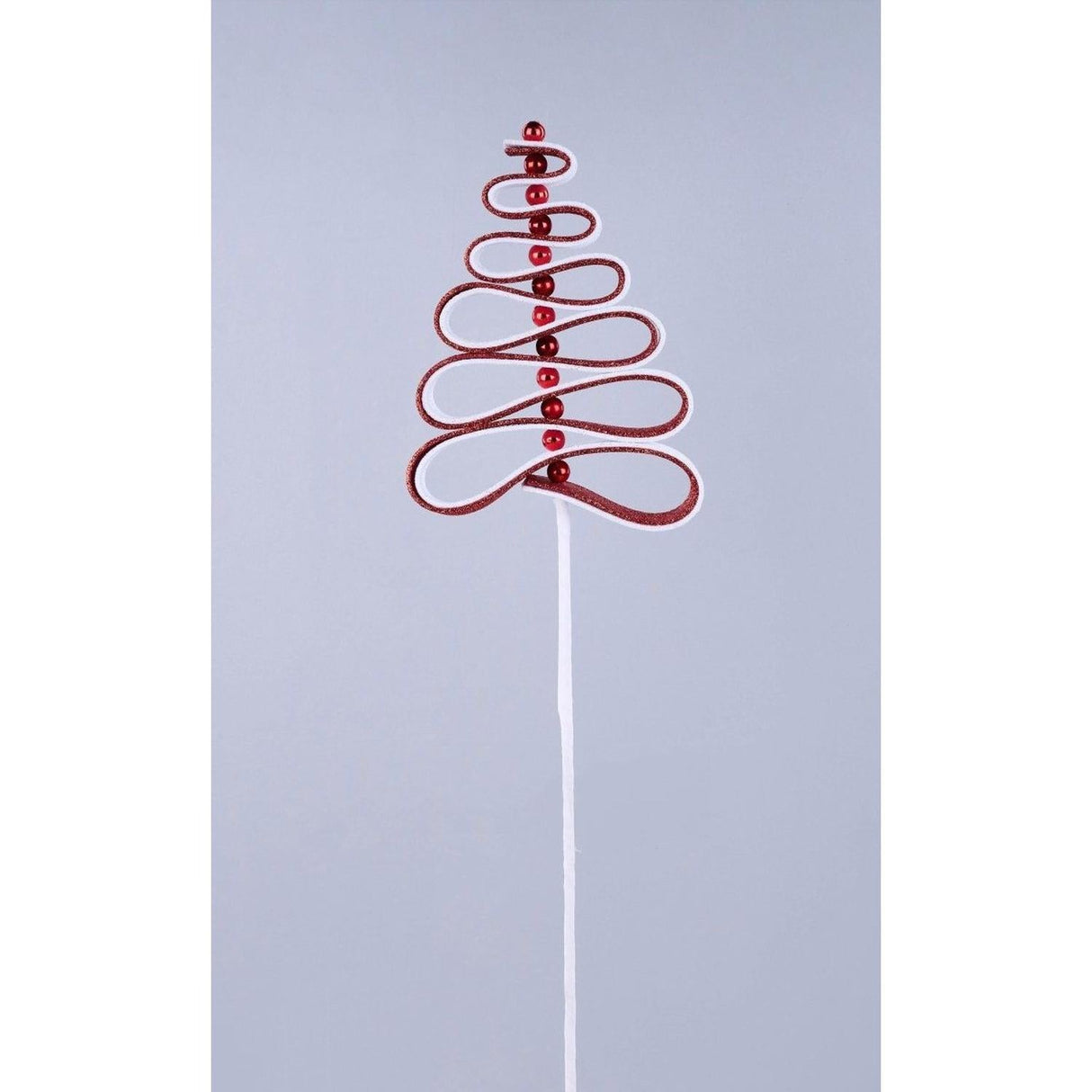 25" Ribbon Candy Tree Stem: Red/White