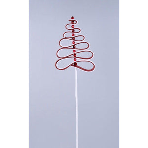 25" Ribbon Candy Tree Stem: Red/White