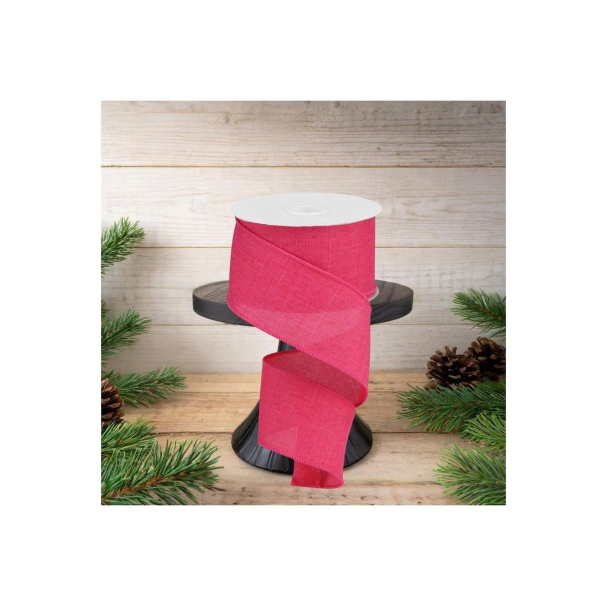 2.5" Royal Burlap Ribbon: Hot Pink (10 Yards)