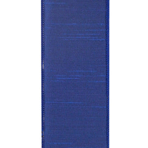 2.5" Velvet Plush Dupioni Ribbon: Royal Blue (10 Yards)