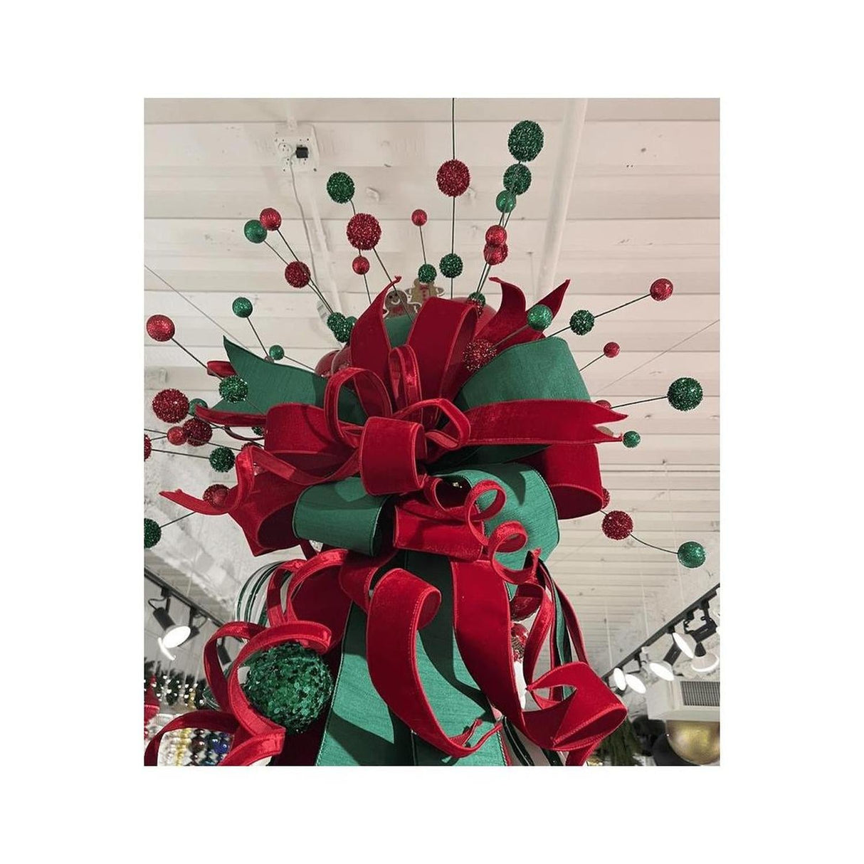 26" Red Sequin Triple Ball Spray