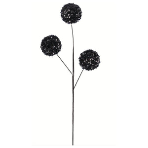26" Sequin Ball Spray: Black