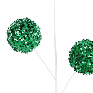 26" Sequin Ball Spray: Emerald Green