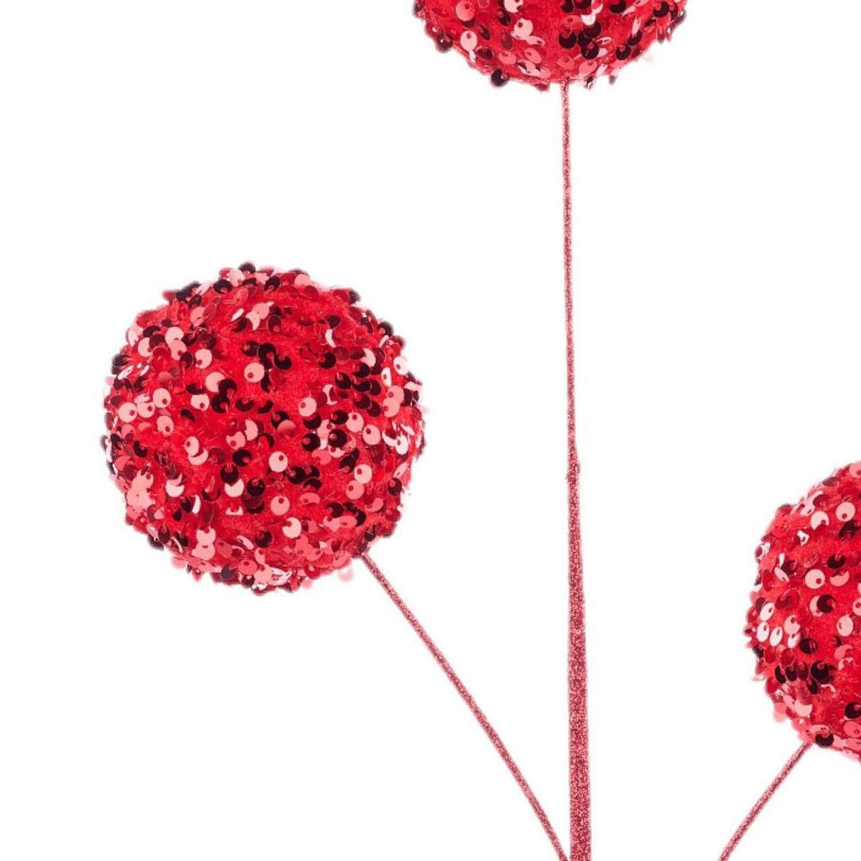 26" Sequin Ball Spray: Red