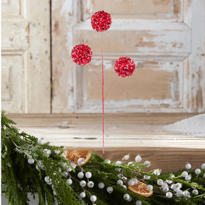 26" Sequin Ball Spray: Red