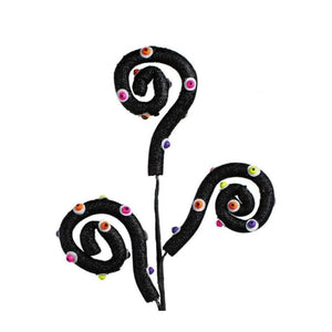 28" Eyeballs Curly Spray: Black