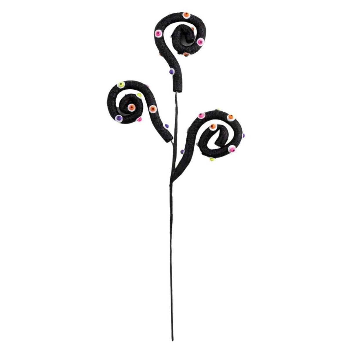 28" Eyeballs Curly Spray: Black
