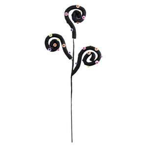 28" Eyeballs Curly Spray: Black