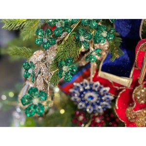 4.25in Hanging Faux Jewel Ornament: Blue