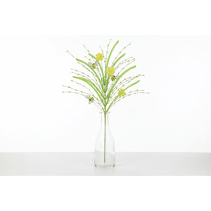 28" Grass Pip Flower Bumble Bee Spray