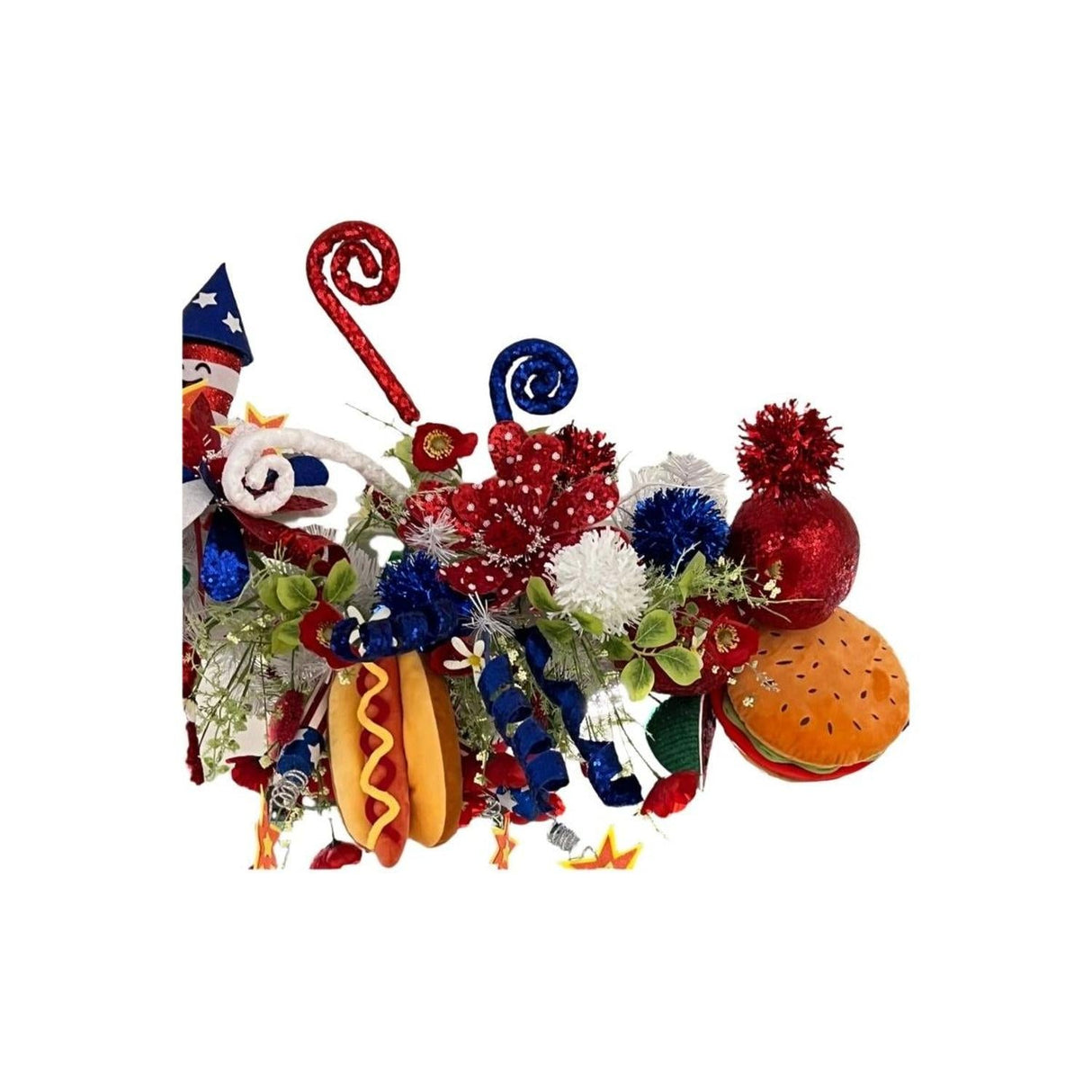 28" Patriotic Firework Ball Spray