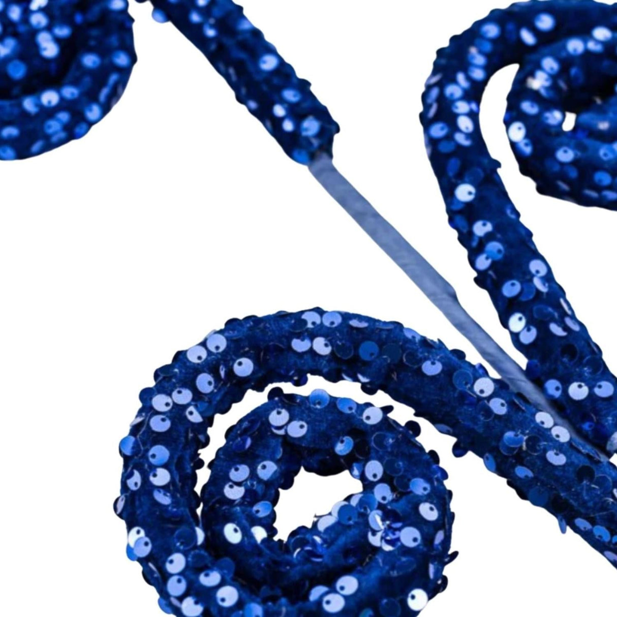 28" Sequin Curly Spray: Midnight Blue