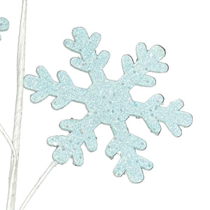 29" Ice Blue Glitter Snowflake Spray
