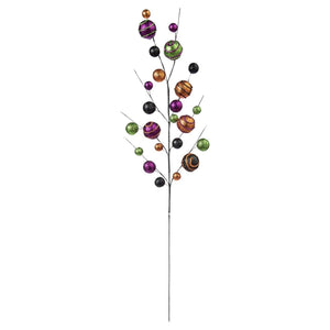 29" Whimsical Glittered Ball Spray: Halloween
