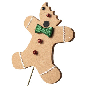 30" Bitten Gingerbread Men Pick
