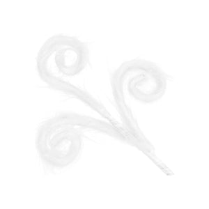 30" Furry Spiral Curly Spray: White