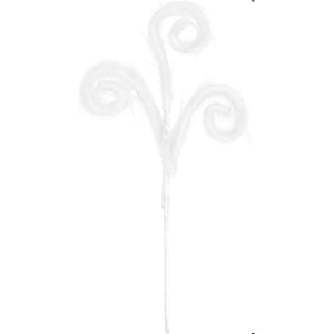 30" Furry Spiral Curly Spray: White