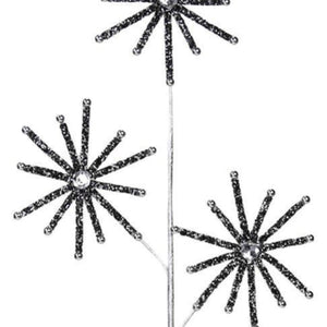 31" Diamond Bead Snowflake Spray