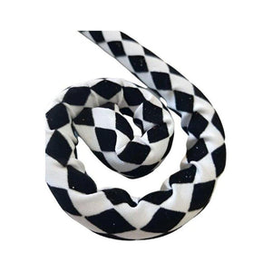 31" Harlequin Tubing Coil Spray: Black & White