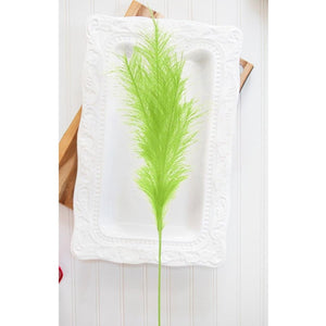 32" Fabric Grass Plume Spray: Lime Green