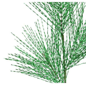 32" Tinsel Grass Spray: Green