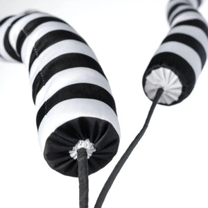 34" Stripe Horn Spray: Black & White