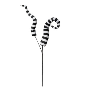 34" Stripe Horn Spray: Black & White