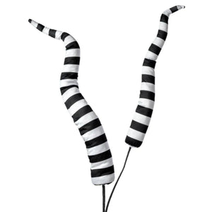34" Stripe Horn Spray: Black & White