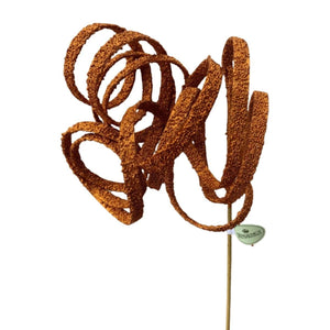 39" Glitter Loop Ribbon Spray: Orange