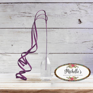 39" Glitter Loop Ribbon Spray: Purple