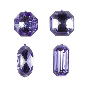 4-5" Acrylic Jewel Assortment Ornament: Lavender (Set 4)