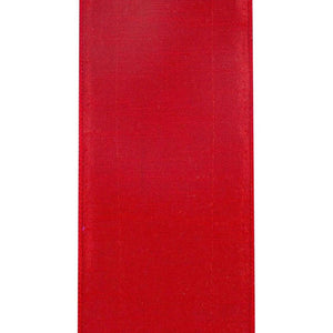 4" Glitter Edge Dupioni Ribbon: Red/Pink (5 Yards)