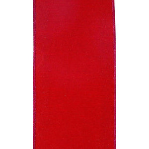 4" Glitter Stripe Dupioni Ribbon: Red/Fuchsia (5 Yards)