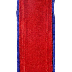 4" Metallic Pleated Dupioni Ribbon: Red/Blue (5 Yards)