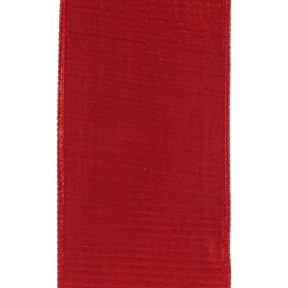 4" Pleated Metallic Lux Ribbon: Red (10 Yards)
