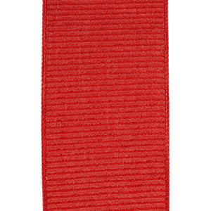 4" Pleated Metallic Lux Ribbon: Red (10 Yards)