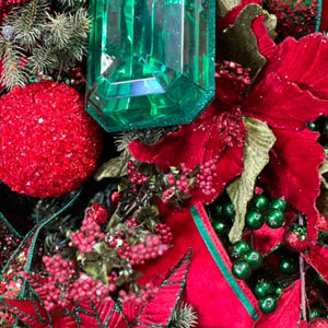 4" Red Crystal Ball Ornament