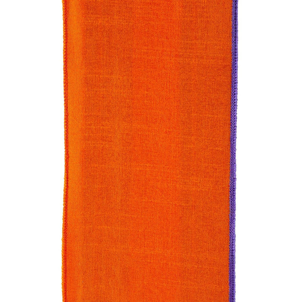 4" Stripe Trimming Overlay Ribbon: Orange/Purple (5 Yards)