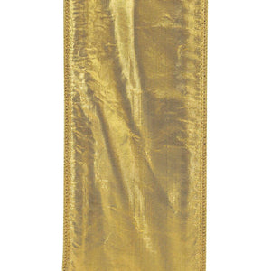 4" Velvet Deluxe Jewel Ribbon: Navy/Gold (5 Yards)