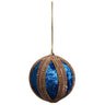 4" Velvet Jeweled Ball Ornament