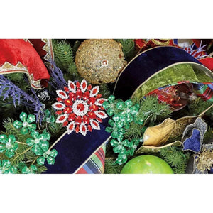 4.25in Hanging Faux Jewel Ornament: Red