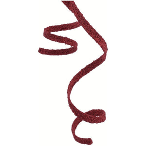 46" Glitter Beaded Ribbon Spray: Red