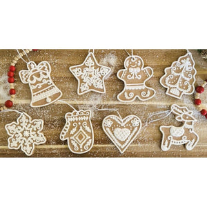 4.75" Box of Gingerbread Cookie Christmas Ornaments