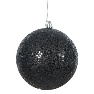 4.75in Black Christmas Ornament Assortment (Set of 4)