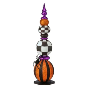 48" Glitter Halloween Ball Topiary