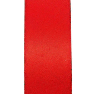 4in Metallic Diagonal Plaid Ribbon: Red (10 Yards)
