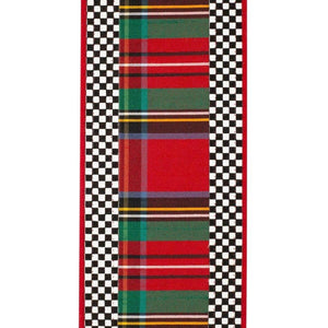 4in Plaid Ticking Tradition Ribbon (5 Yards)