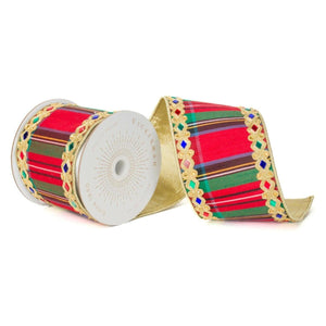 4inch Multicolor Traditional Plaid Ribbon (10 Yards)