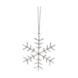 5" Petite Jewel Snowflake Ornament: Silver